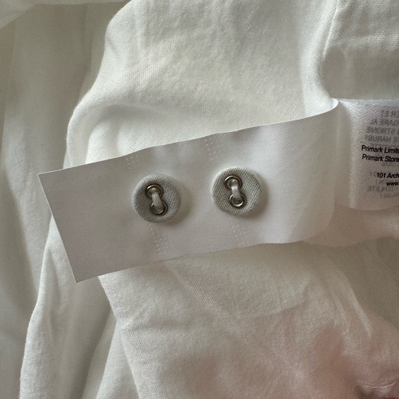 NWT Rita Ora X Primark White Button Front Dress Mini Stretchy Top Size XS - Picture 7 of 9